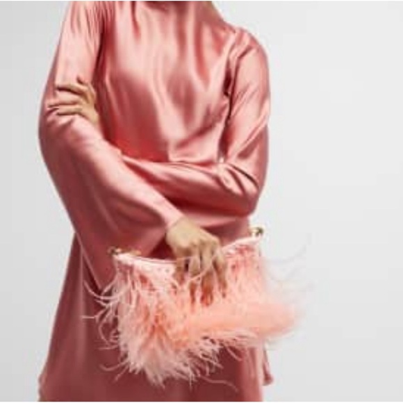 Cult Gaia Ostrich Feather Shoulder Bag NWT - Picture 4 of 9